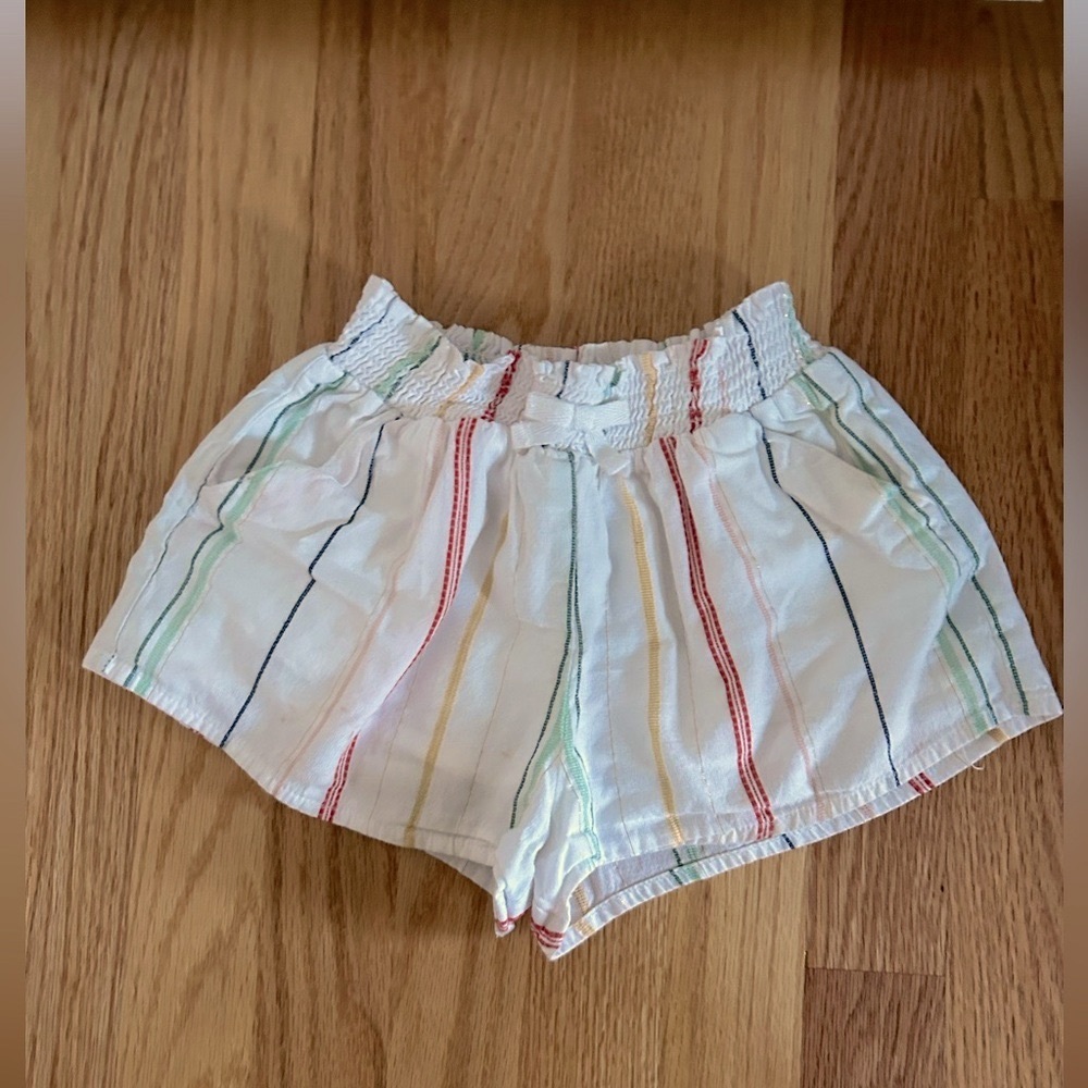 Janie and Jack lined Stripe Girls Shorts Size 3